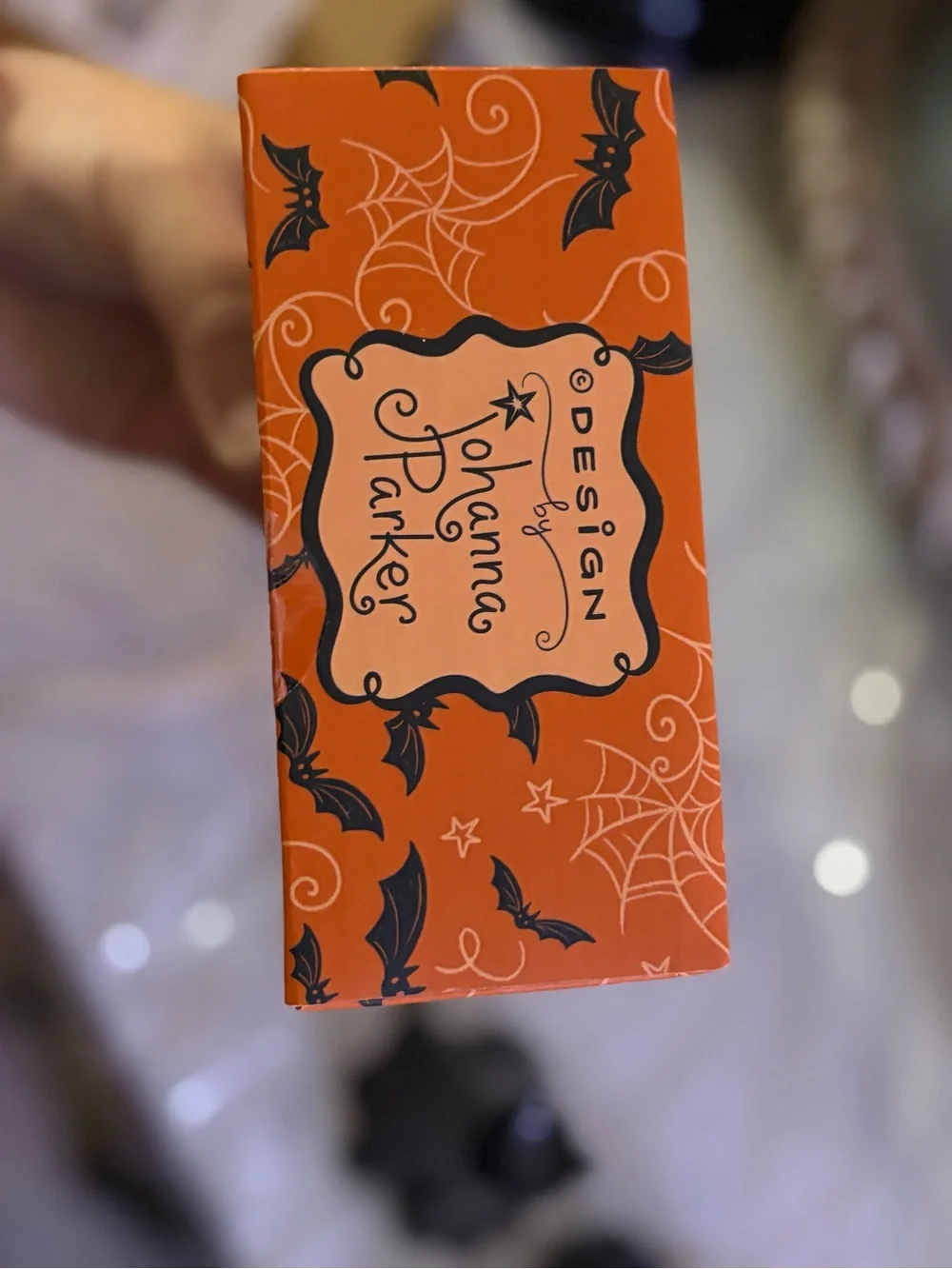 Johanna Parker Halloween Black Cat Salt & Pepper Shakers Orange Accents NWT! 🐈‍⬛